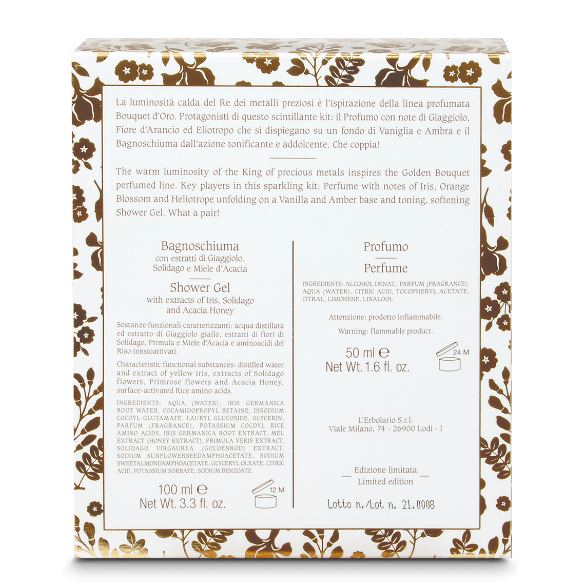 L'erbolario Kit Corpo Bouquet d'Oro 2025