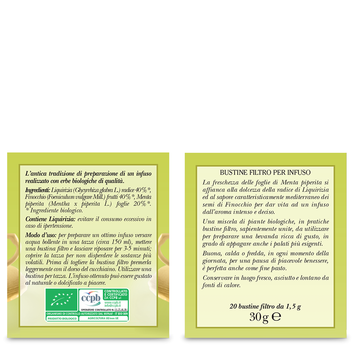 L'erbolario Infuso alla Menta e Liquirizia Qualità Garantita