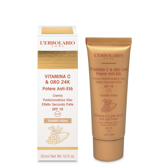 L'erbolario Crema Perfezionatrice Viso tonalità chiara Vitamina C & Oro 24K Acquista Ora