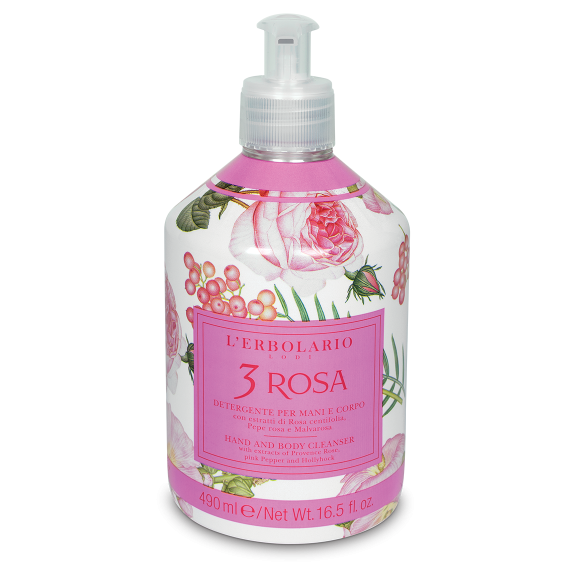 L'erbolario Detergente Mani e Corpo 3 Rosa Rilascio limitato