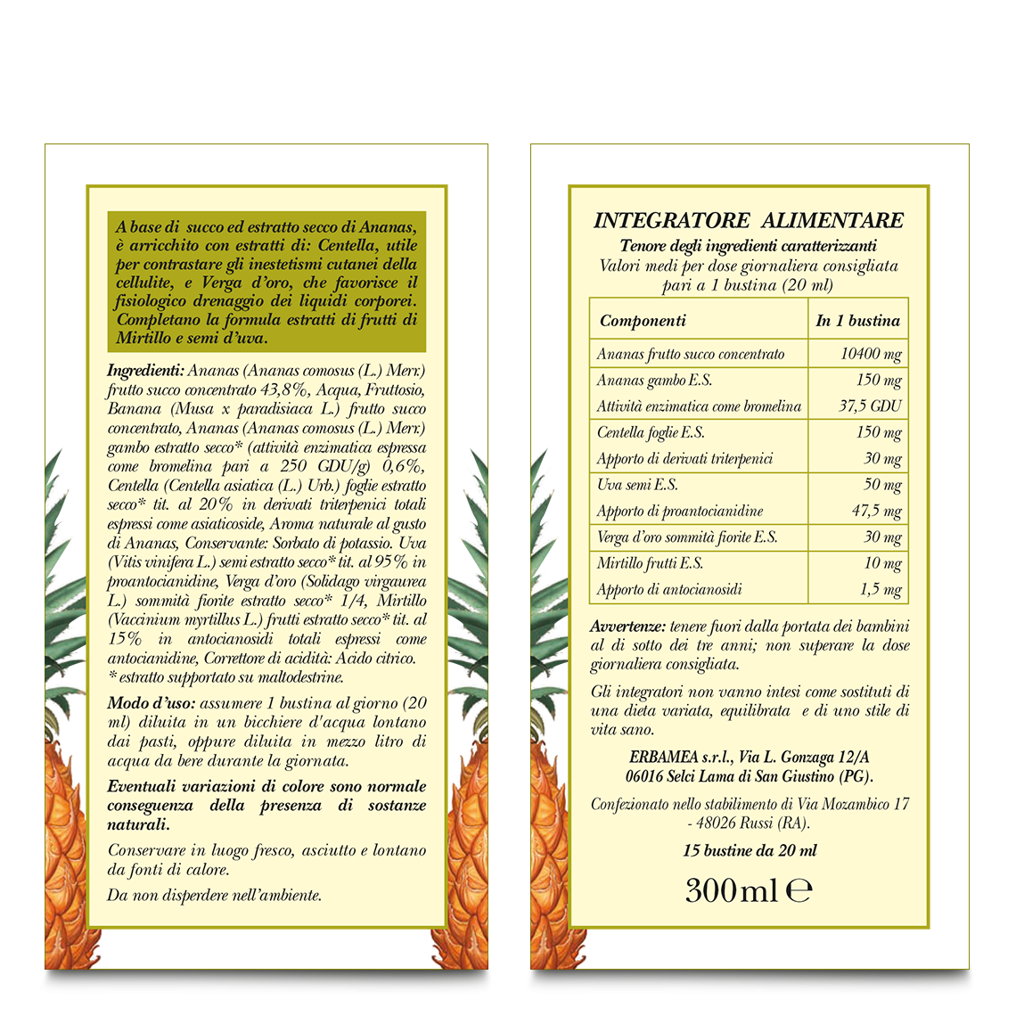 L'erbolario Fluido Ananas Cell in Bustine Monodose Offerte