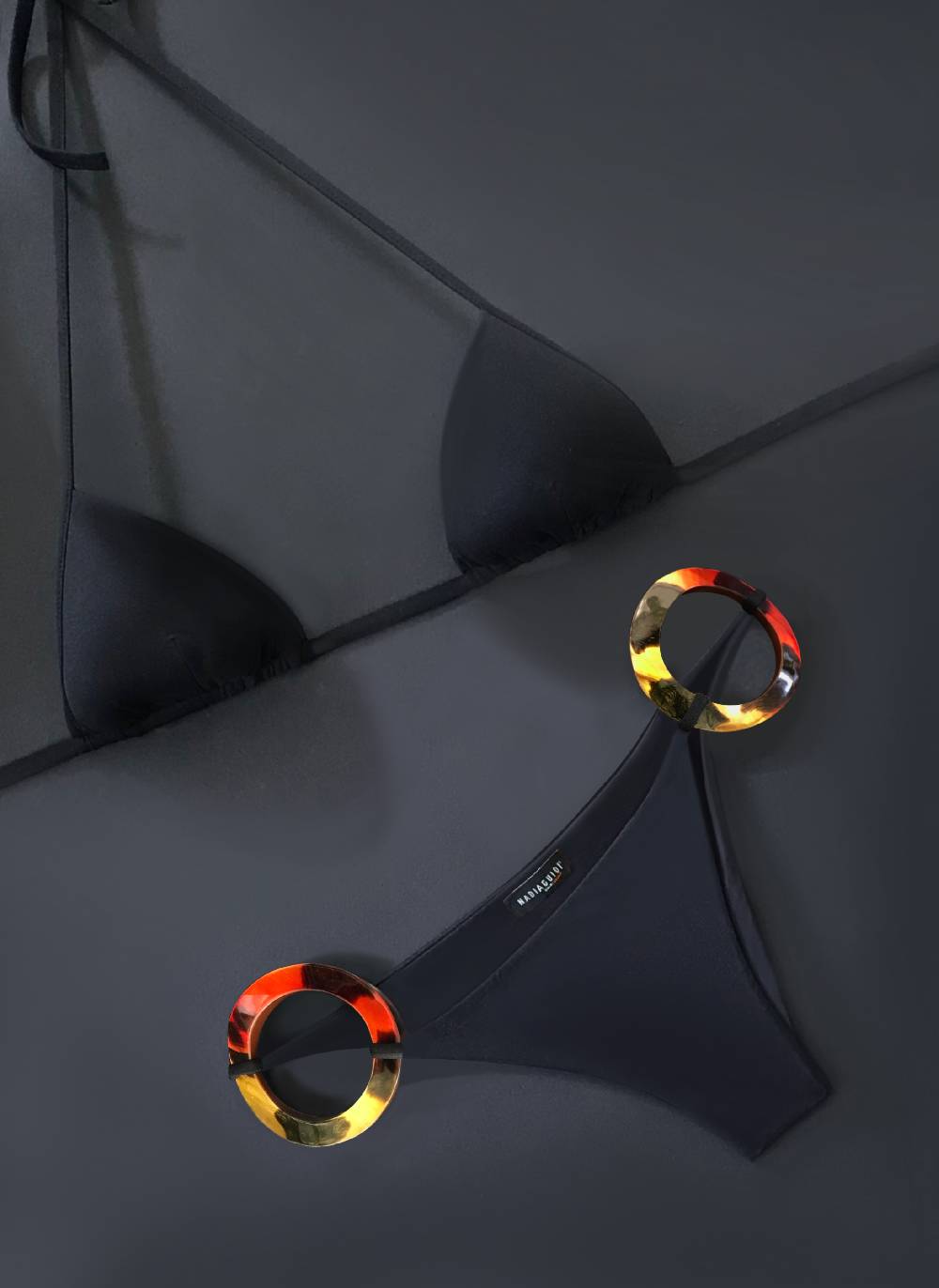 Nadia Guidi 02.d DEVA BLACK Bikini Triangolo Imbottito Qualità