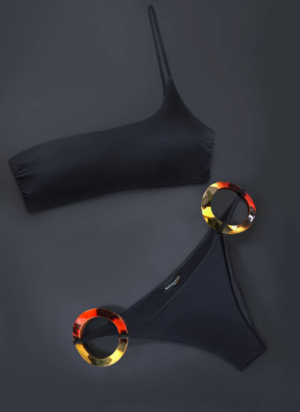 Nadia Guidi 02.e DEVA BLACK Bikini Monospalla Vendita