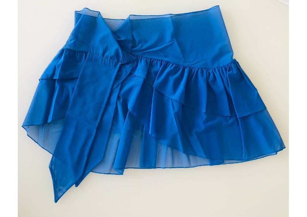 Nadia Guidi 98.e TWILLY Pareo Corto Azzurro Tulle Elasticizzato Sconto