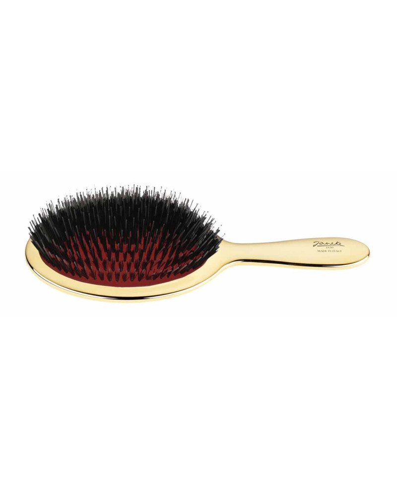 Janeke Spazzola dorata con setole e rinforzo nylon bianco - cod. AUSP23M Vendite Flash