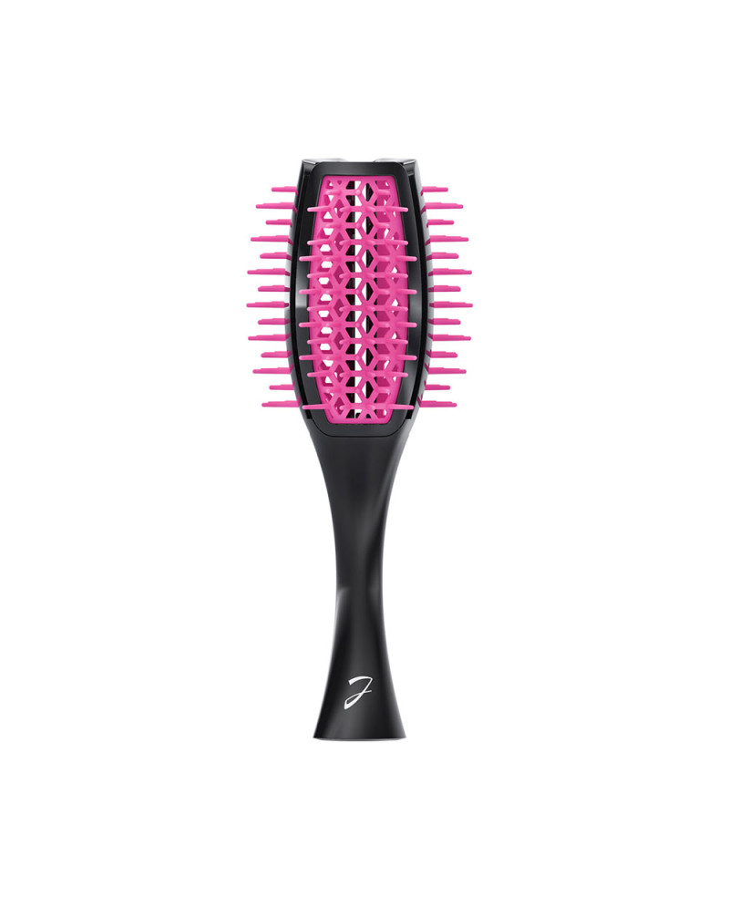 Janeke Spazzola Tulip ventilata, più volume nei capelli, bicolore nero e fucsia - cod. SP503 NF Nuovo