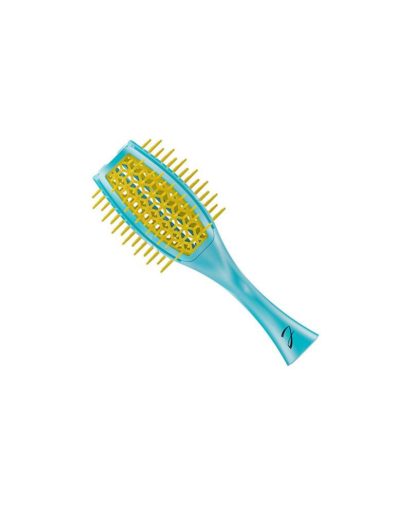 Janeke Spazzola Tulip ventilata, più volume nei capelli, bicolore turchese e giallo – cod. SP503 TG Pezzi Unici