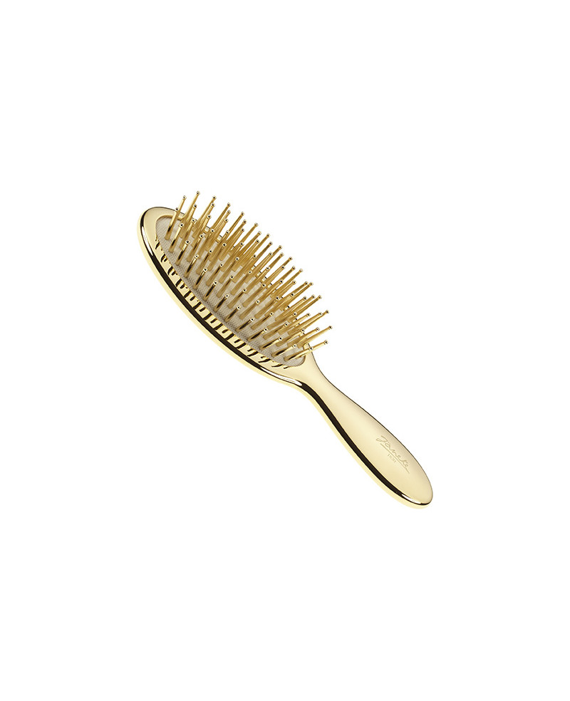 Janeke Spazzola piccola dorata pneumatica con picchi dorati
-cod. AUSP21 G