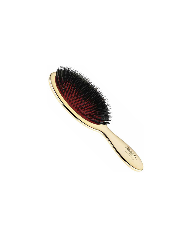 Janeke Spazzola piccola, dorata, con setole e rinforzo nylon - cod. AUSP21M