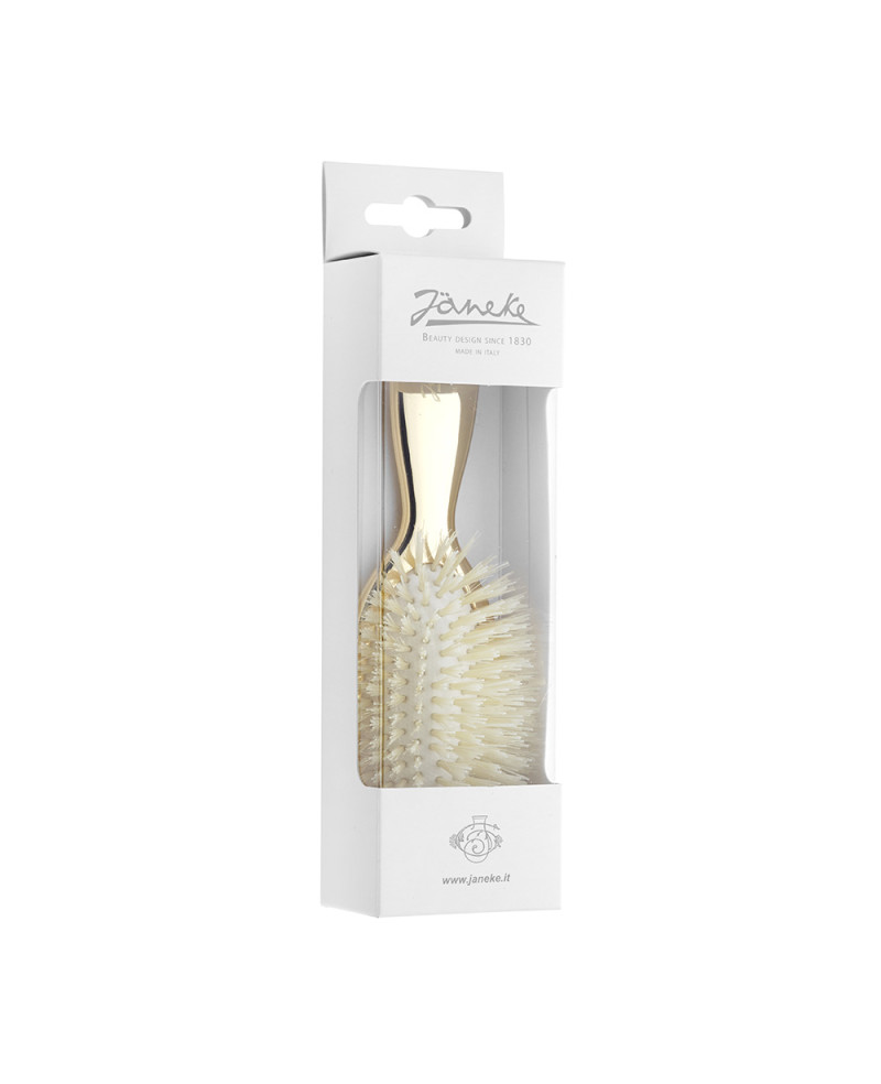Janeke Spazzola piccola, dorata, con setole e rinforzo nylon - cod. AUSP21M Convenienza