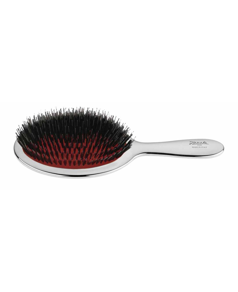 Janeke Spazzola con setole e rinforzo nylon, colorazione argento - cod. CRSP23M Sconto