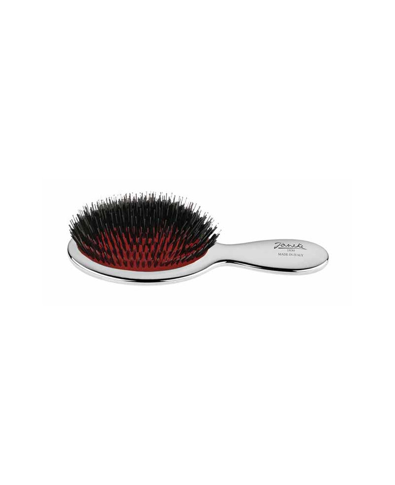 Janeke Spazzola da borsetta con setole e rinforzo nylon, colorazione argento - cod. CRSP24M Offerta