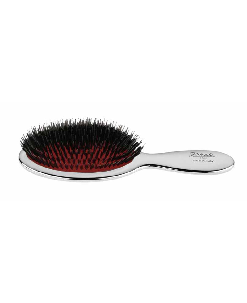 Janeke Spazzola piccola con setole e rinforzo nylon, colorazione argento - cod. CRSP21M Online