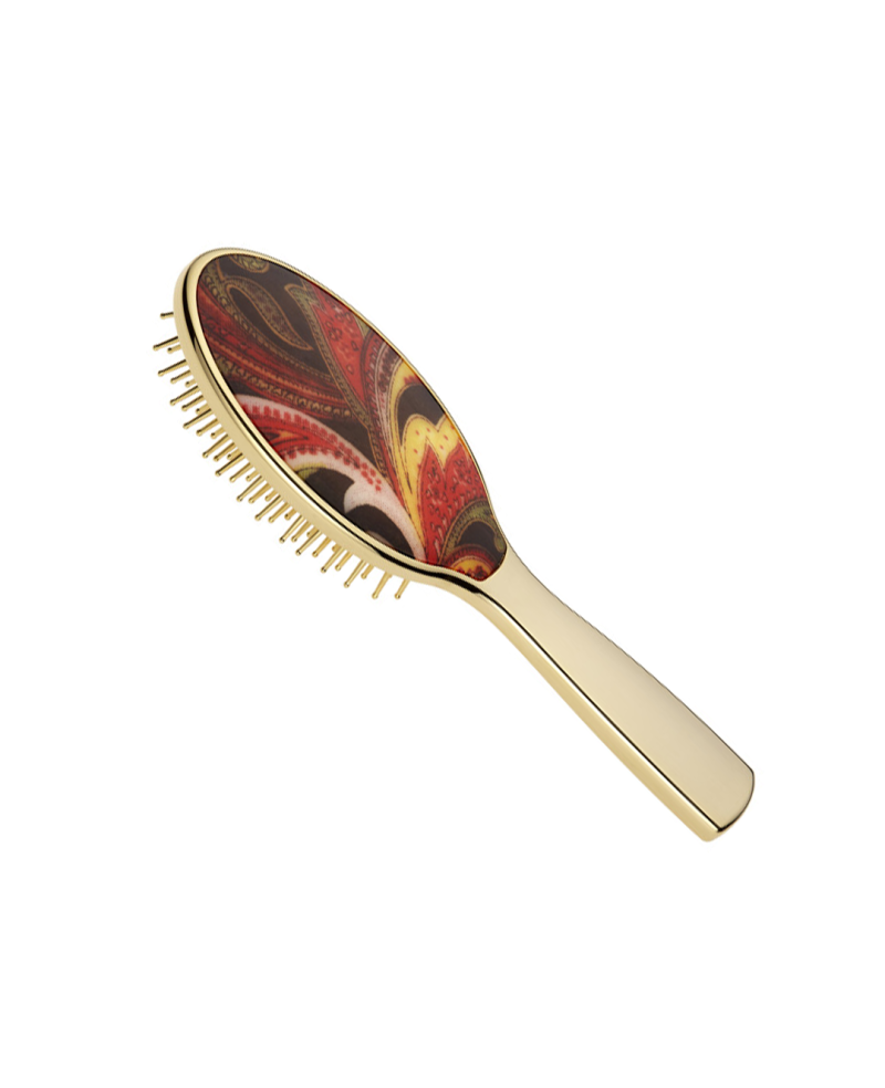 Janeke Spazzola dorata con inserto kashmir - cod. AUSP232G KAS Negozio