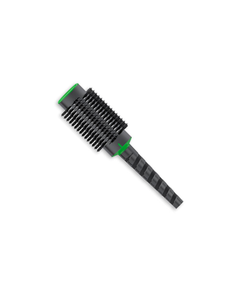 Janeke Spazzola termica tonda Spiral, colorazione nera e verde, diametro 65 - cod. SP514C-ALM