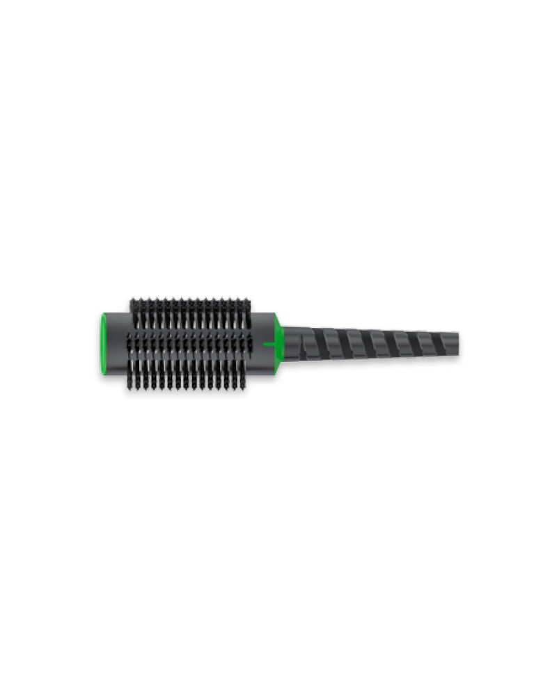 Janeke Spazzola termica tonda Spiral, colorazione nera e verde, diametro 65 - cod. SP514C-ALM Vendita Calda