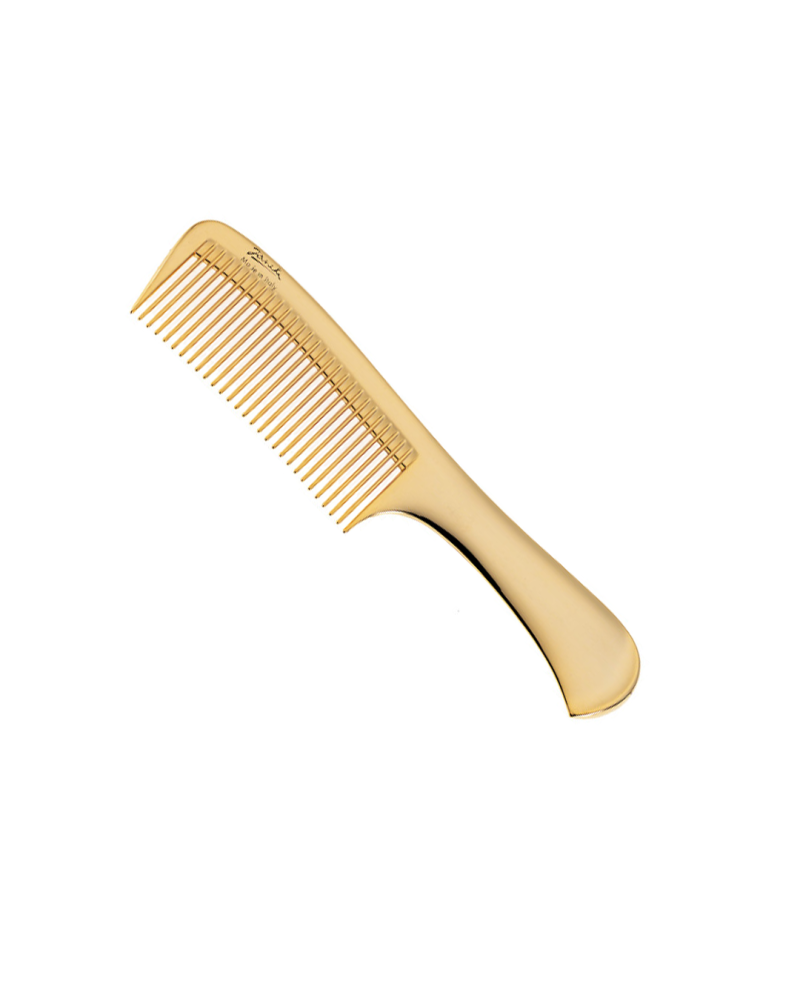 Janeke Golden wide-teeth comb with handle 22x4,5 cm - COD. AU825 Italy