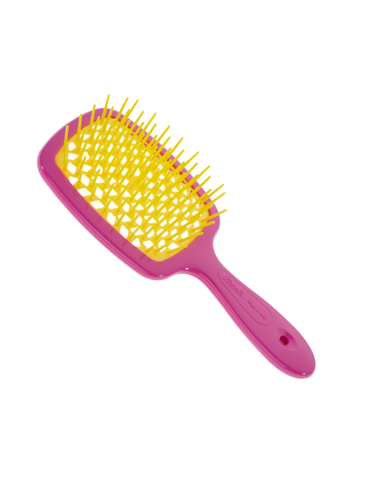 Janeke Spazzola Superbrush colore Fuxia e Giallo – 86SP226 FY Vendita Calda