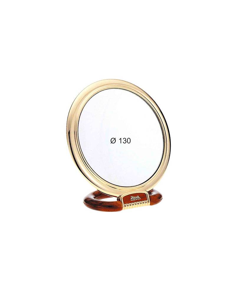 Janeke Specchio da tavolo, colorazione oro e tartaruga, con ingrandimento x3, diametro 13 cm - cod. AU466.3 DBL
