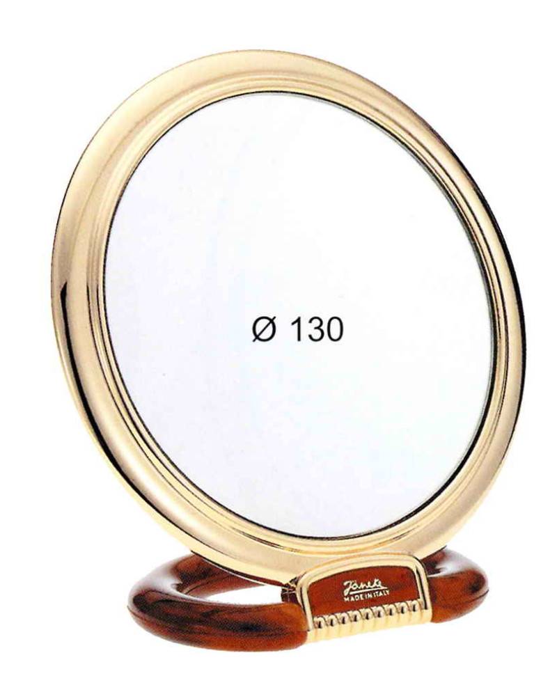 Janeke Specchio da tavolo, colorazione oro e tartaruga, con ingrandimento x3, diametro 13 cm - cod. AU466.3 DBL 2025