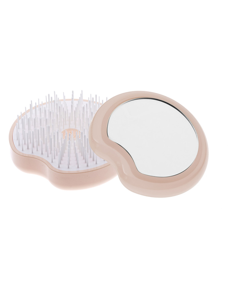 Janeke Spazzola Pomme Brush, compatta ed ergonomica con impugnatura palmare e specchio diametro 84, colore arancione - cod. 93SP228 ARA Qualità Garantita