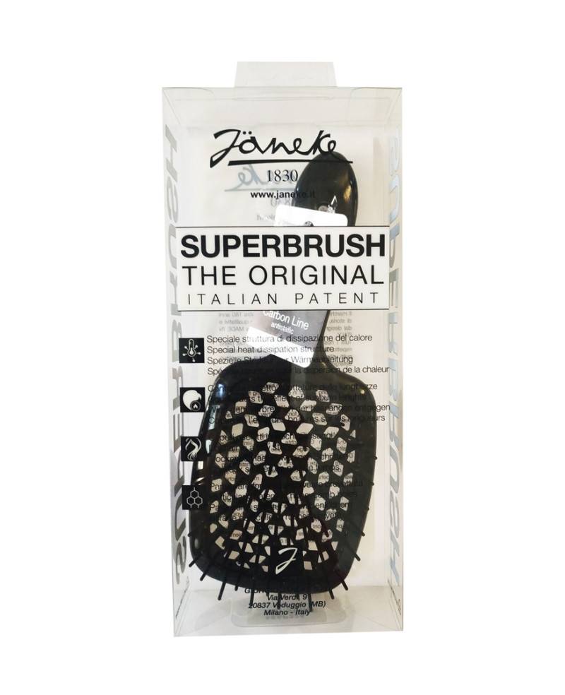 Janeke Spazzola Superbrush in fibra di carbonio nera di 22 cm - Cod. 55SP226 Prezzo di fabbrica