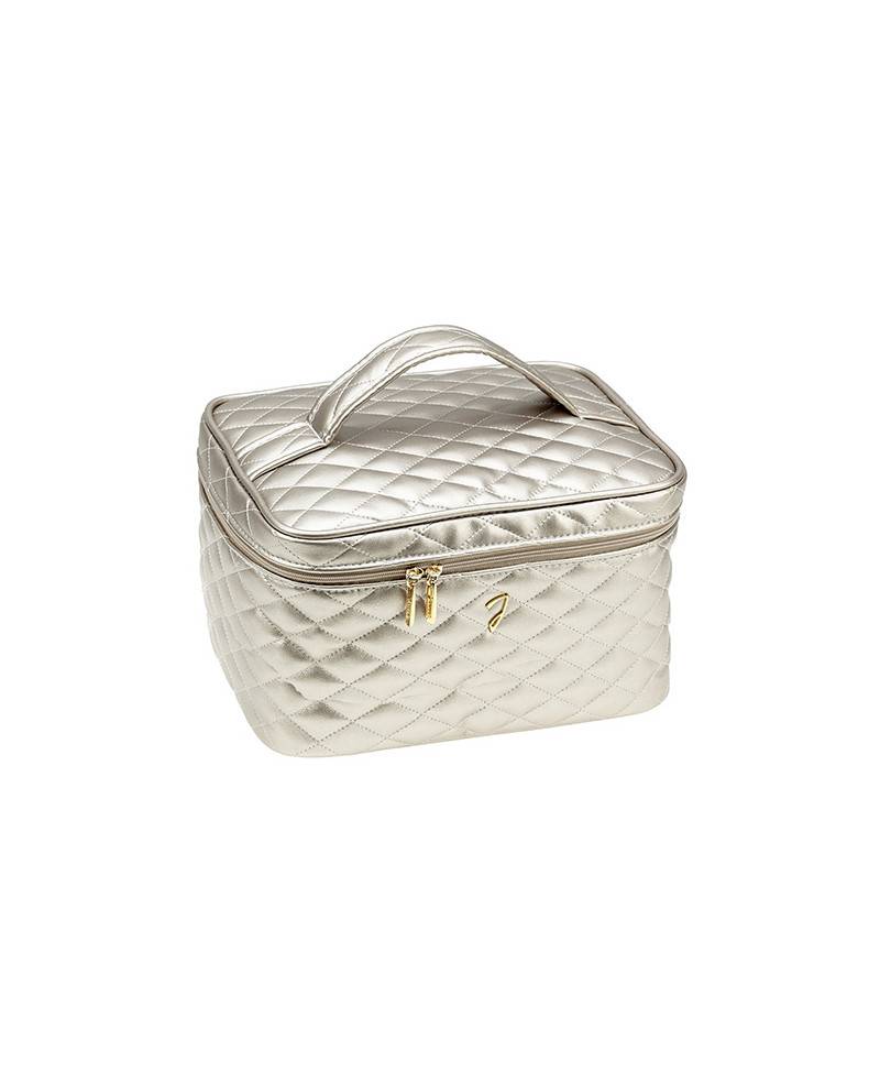 Janeke Beauty da viaggio trapuntato grande, bronzo - cod. A6151VT BRO