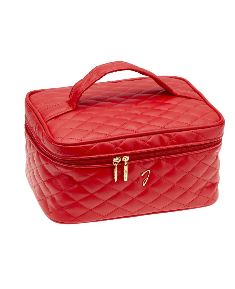 Janeke Beauty viaggio medio trapuntato rosso, 24x13x 18cm - Cod. A6152VT ROS