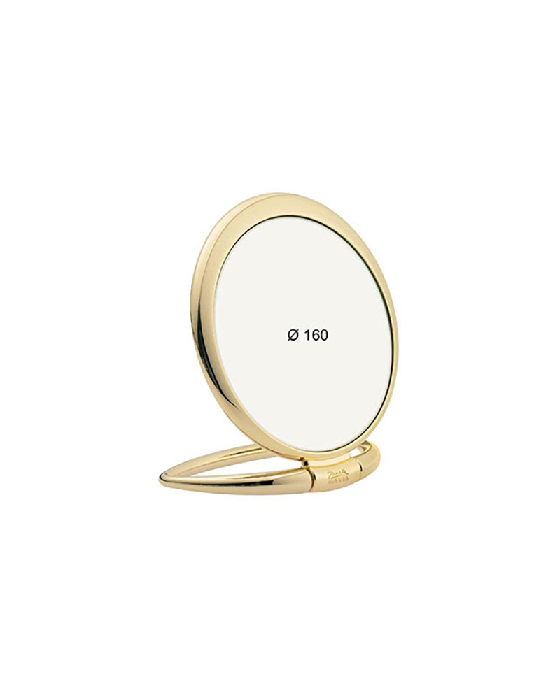Janeke Specchio da tavolo oro, con ingrandimento x3, diametro 17 cm - cod. AU443.3