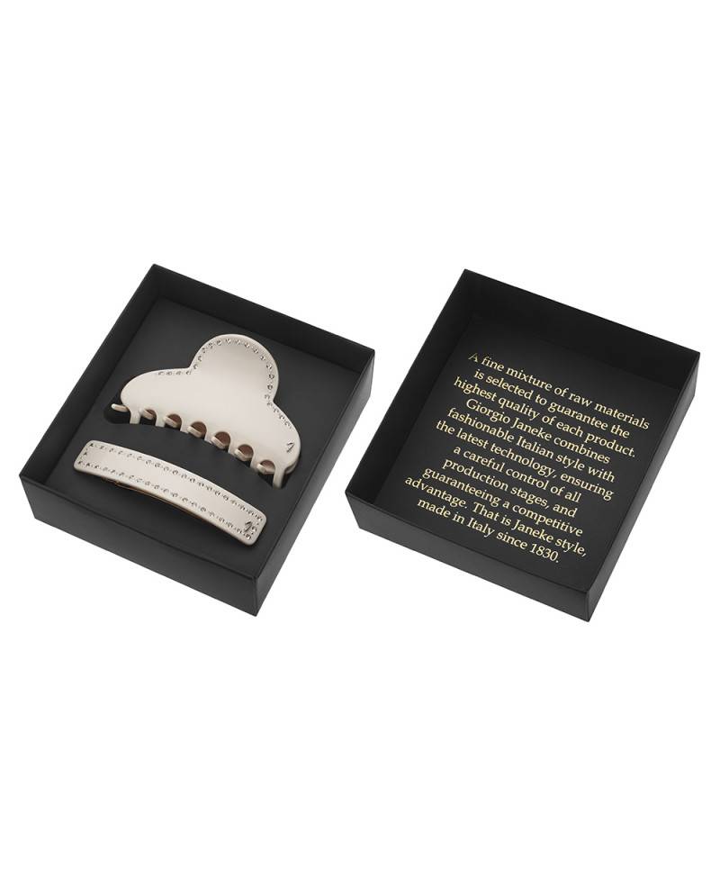 Janeke Scatola Regalo Pinza più Barretta Avorio con Swarowski - Cat. TB6233506837 AS Prezzo Ridotto