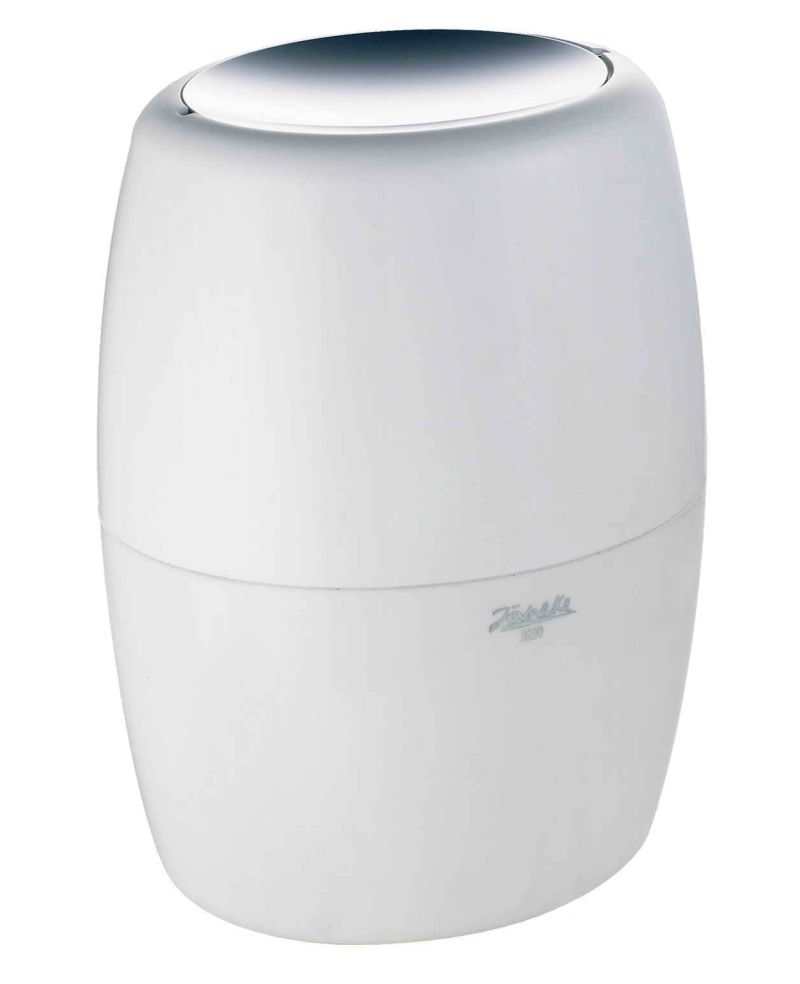 Janeke Porta rifiuti cromo e bianco - Cod. AB540.11