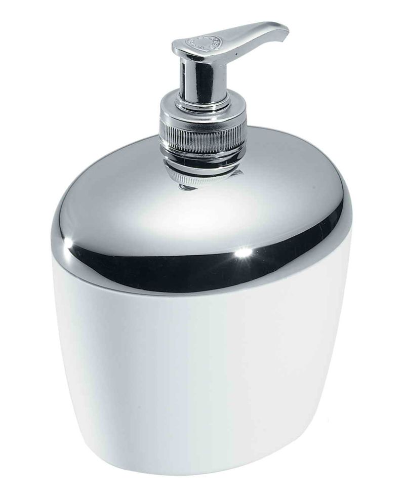 Janeke Dispenser sapone liquido cromo e bianco - Cod. CR539 BIA