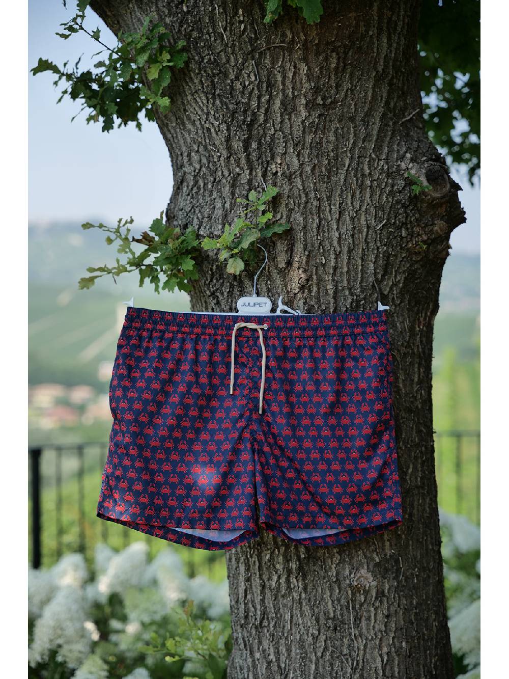 Julipet Boxer mare in leggera tela di microfibra, con disegno ad alta definizione "granchio"