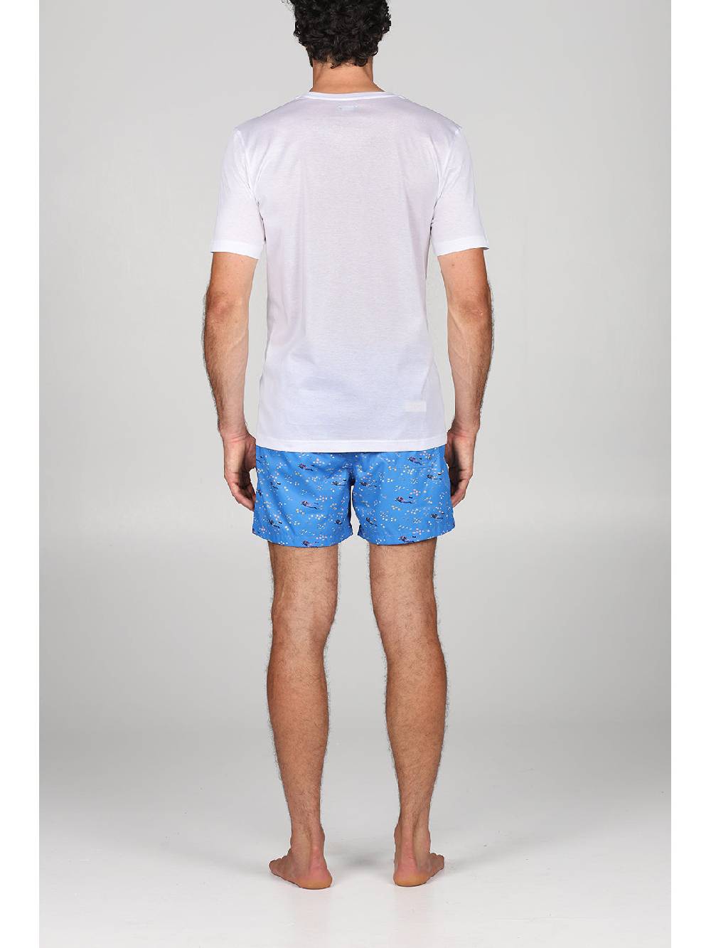 Julipet T-shirt in jersey di puro cotone bianco, con stampa piazzata "sub" Offerte