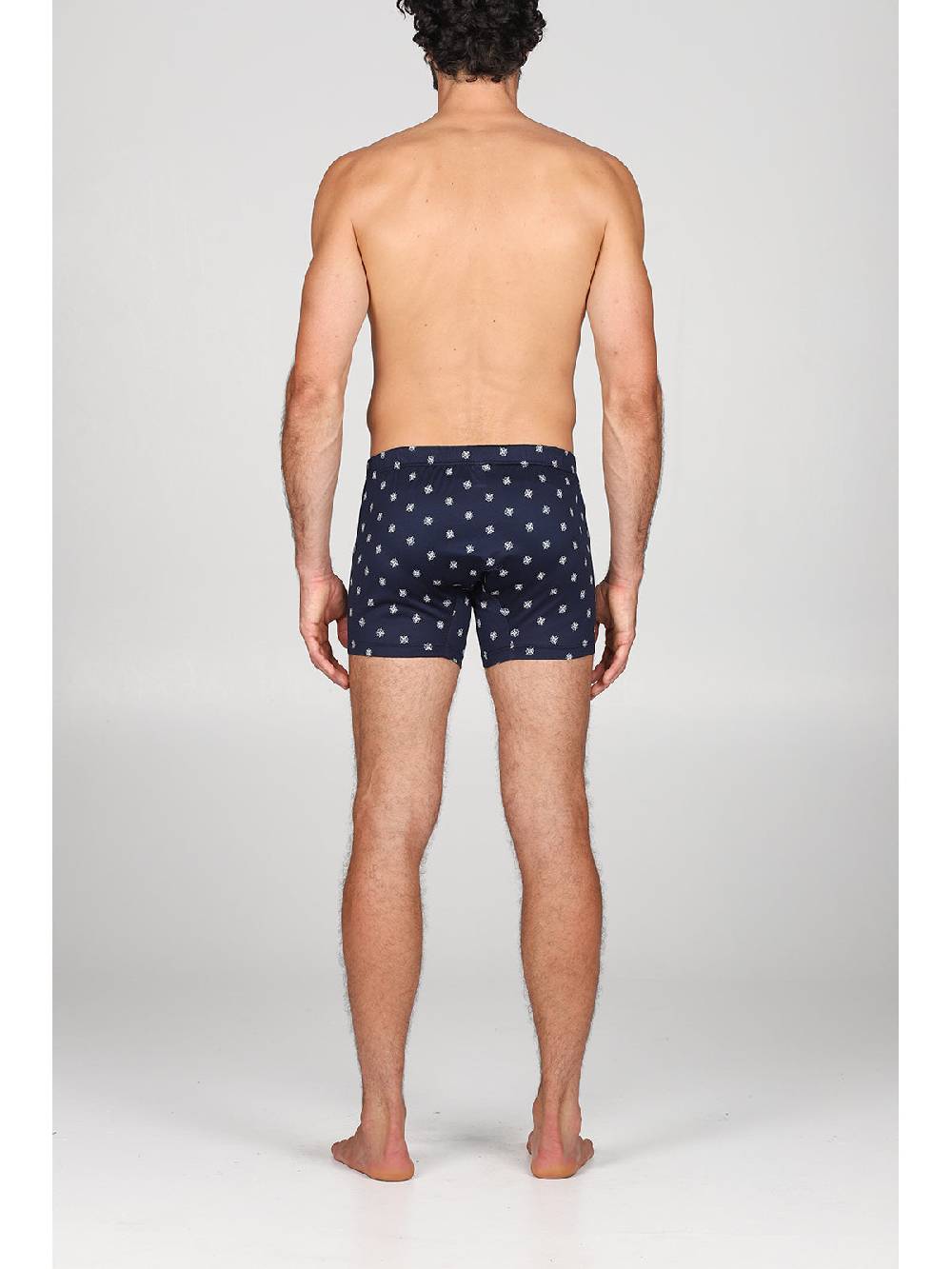 Julipet Boxer lungo in setoso puro cotone mercerizzato con disegno "bussola" Esporta salva