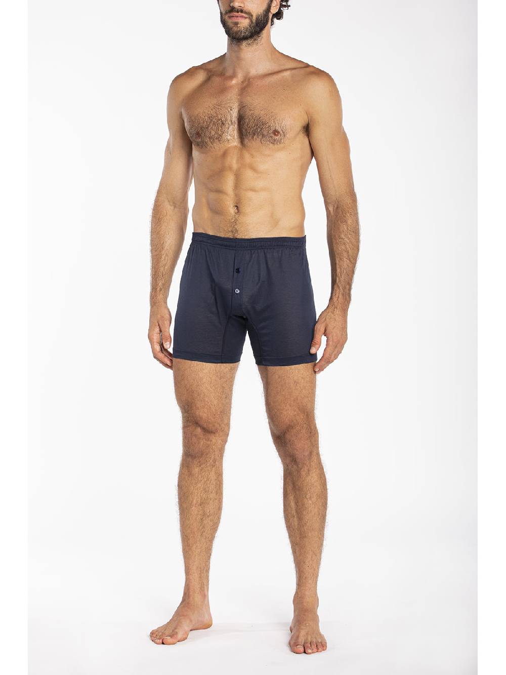 Julipet Boxer blu in jersey di puro cotone mercerizzato e gasato Offerta esclusiva
