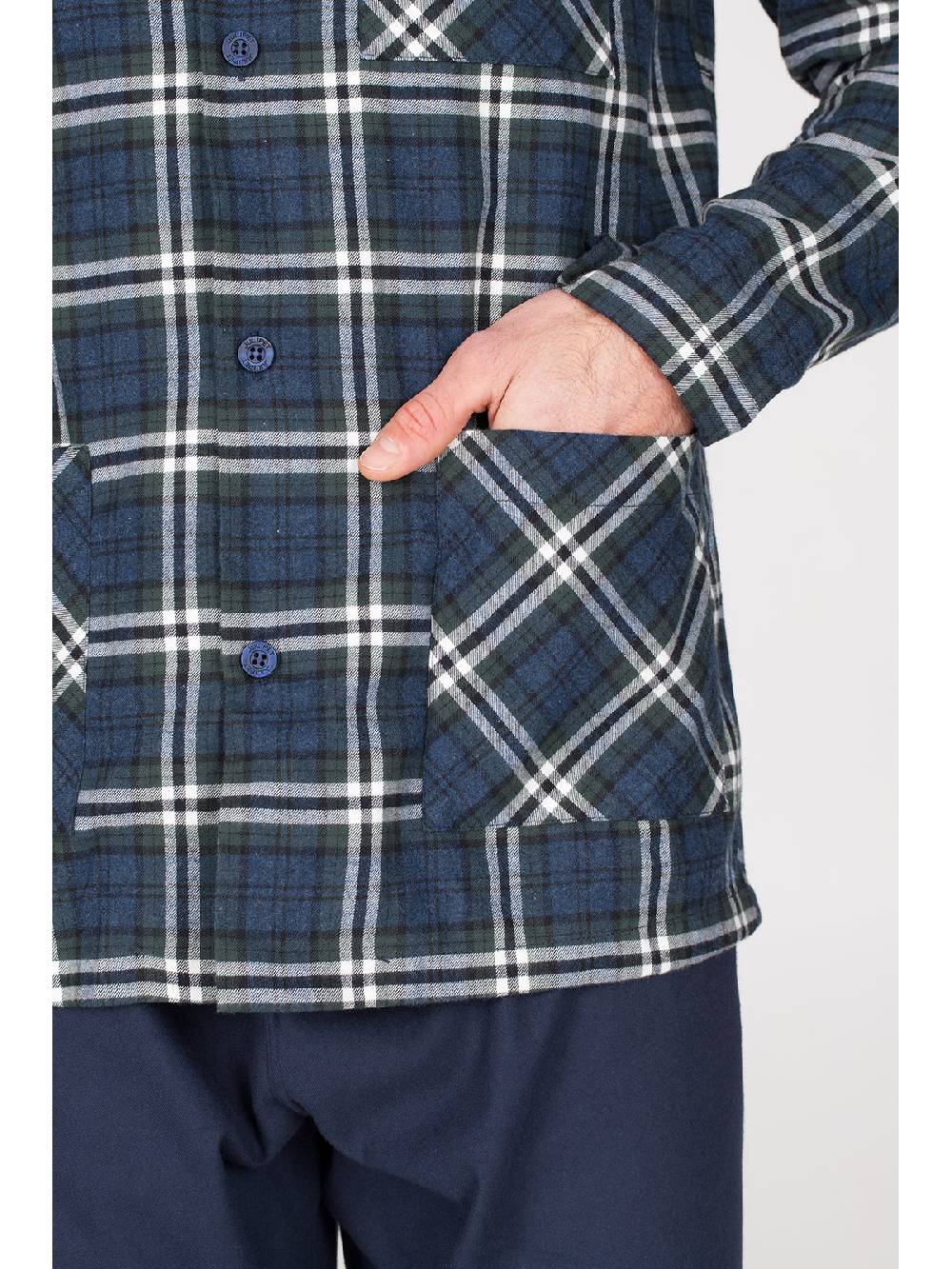Julipet Pigiama cardigan in calda flanella di puro cotone Ultimo giorno