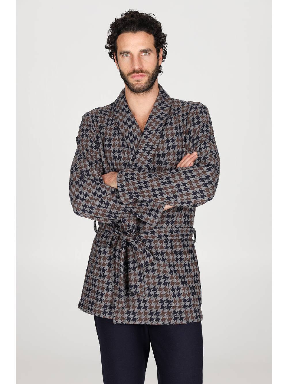 Julipet Giacca da camera in confortevole jacquard di cotone Fino al 50% di sconto