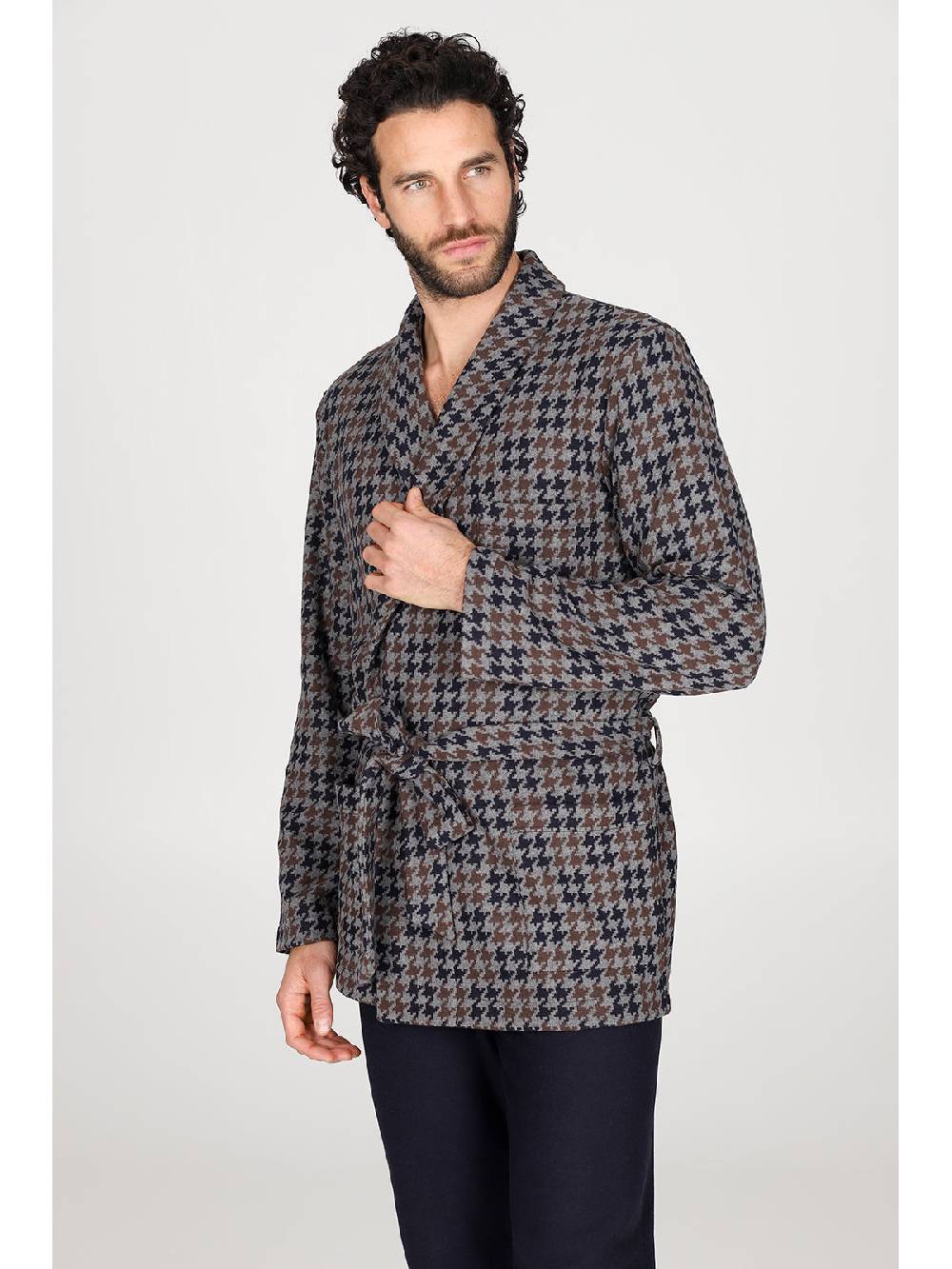 Julipet Giacca da camera in confortevole jacquard di cotone Fino al 50% di sconto
