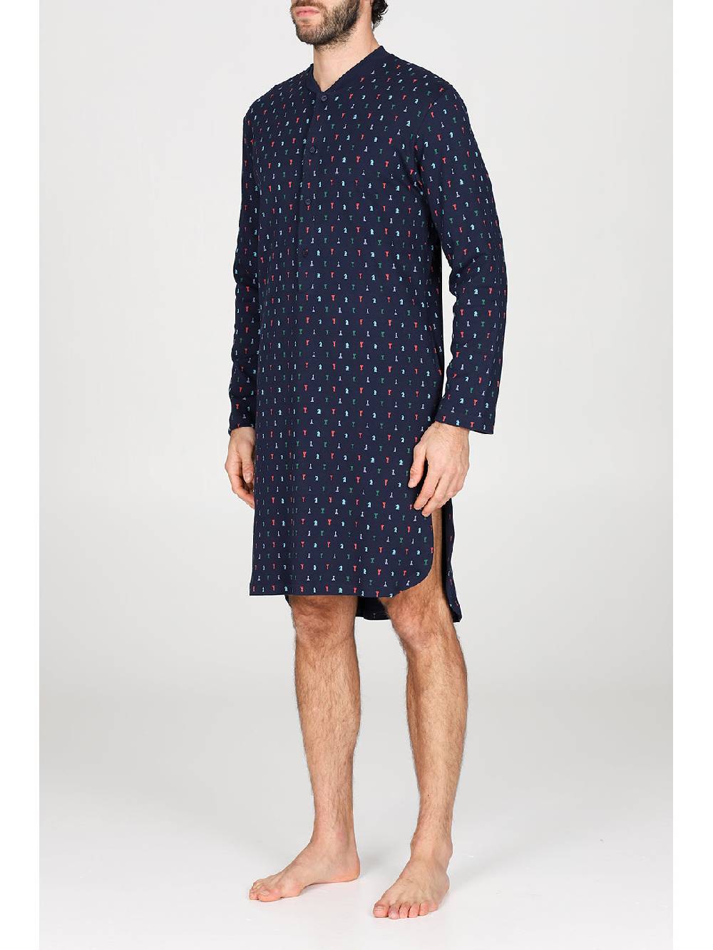 Julipet Camicia da notte in caldo interlock di puro cotone Only for today