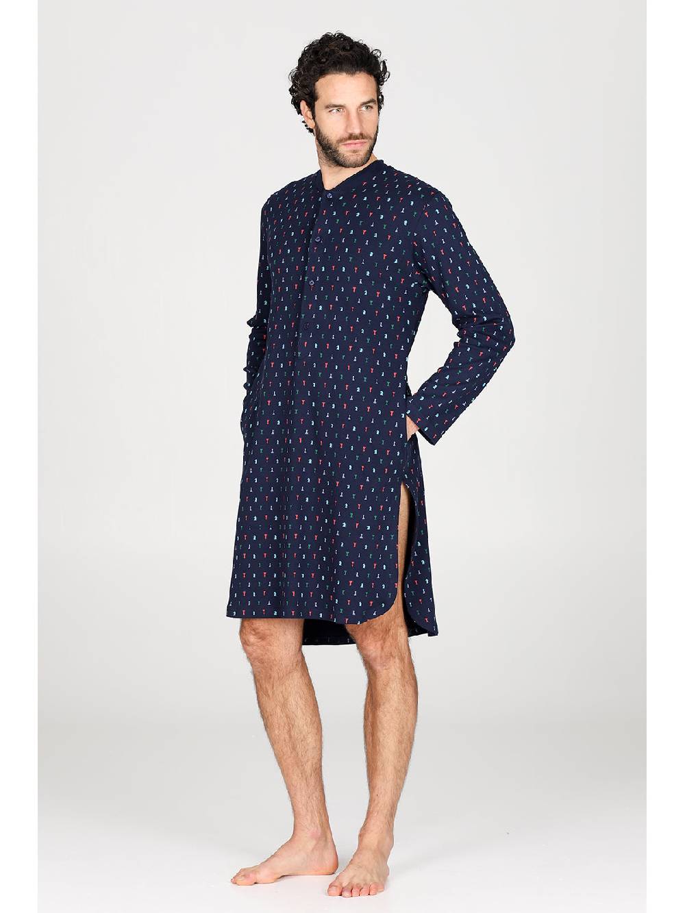 Julipet Camicia da notte in caldo interlock di puro cotone Only for today
