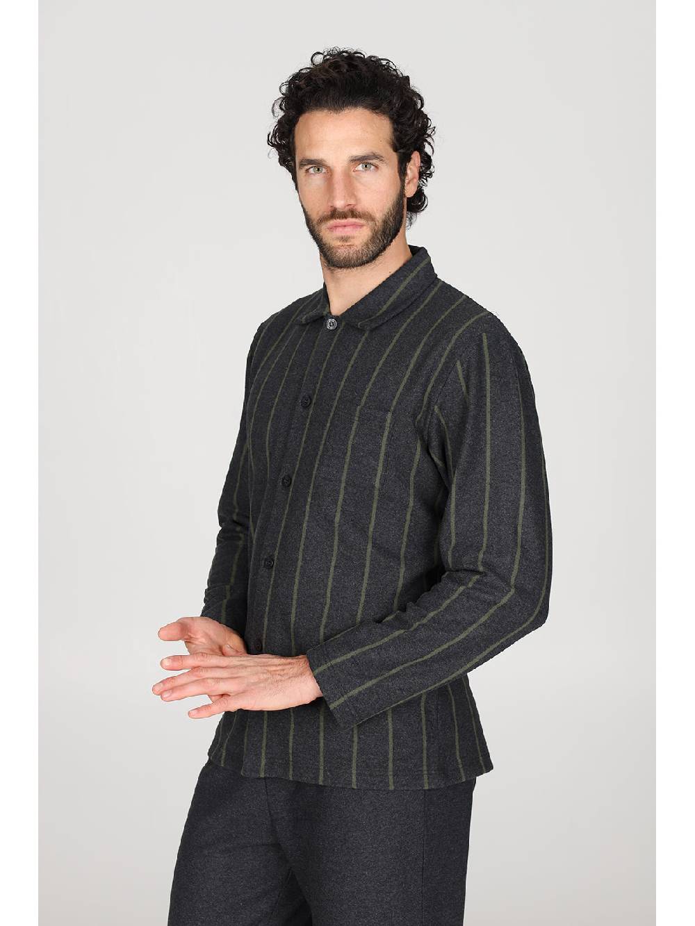 Julipet Pigiama cardigan in confortevole jacquard di cotone Duty-free