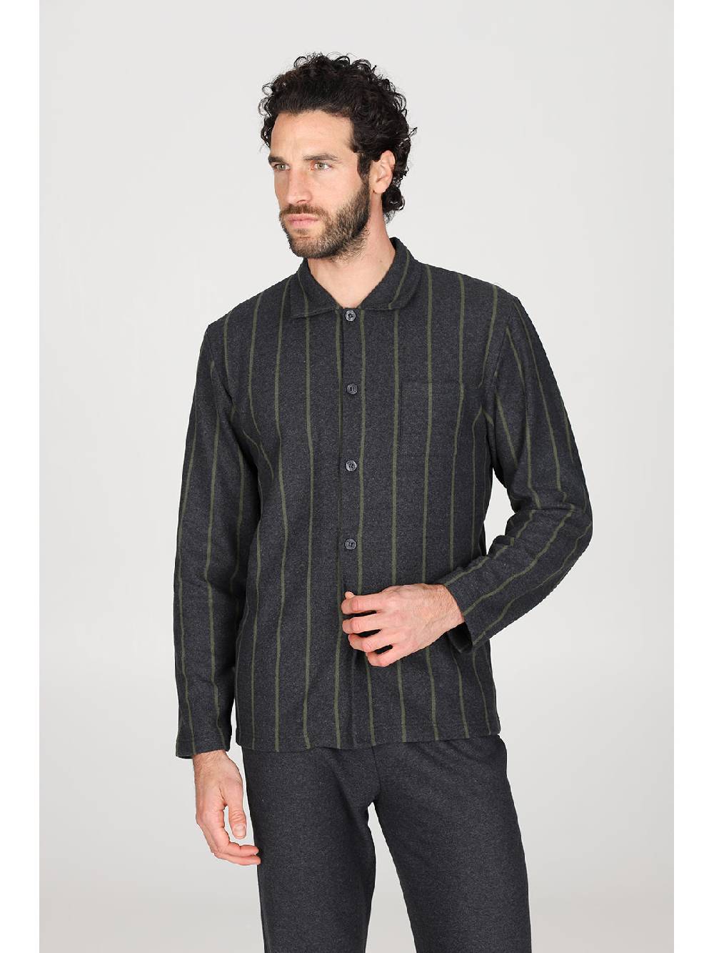 Julipet Pigiama cardigan in confortevole jacquard di cotone Duty-free