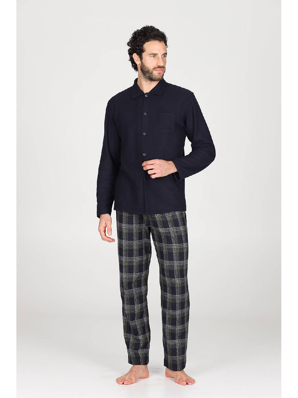 Julipet Pigiama cardigan in confortevole jacquard di cotone 50% di sconto per tempo limitato