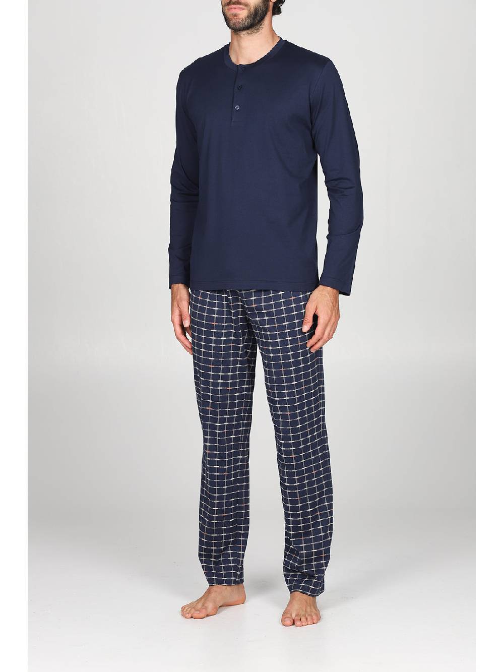 Julipet Pigiama serafino con pantaloni in fantasia, in morbido e superleggero puro cotone Shopping online