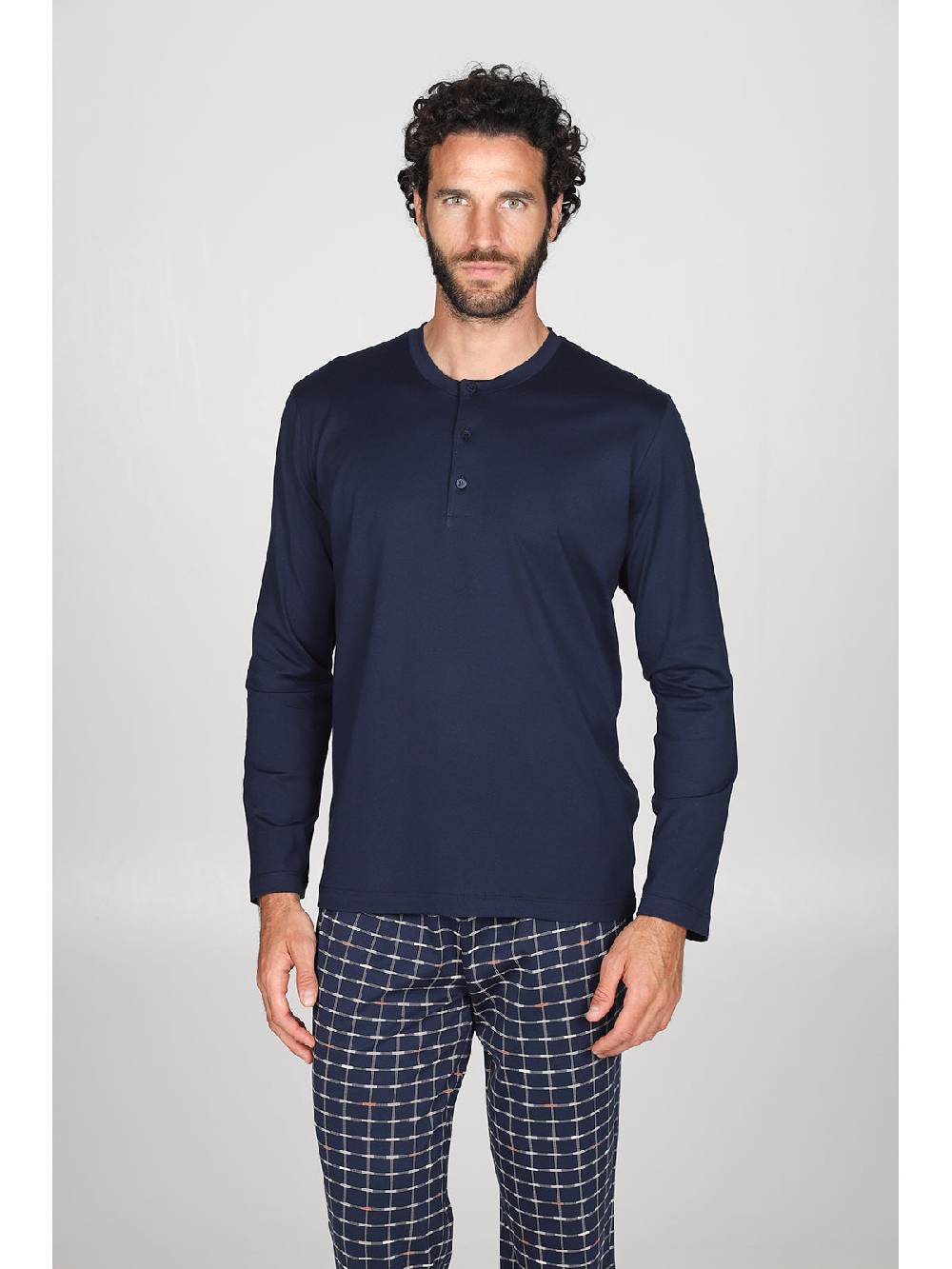 Julipet Pigiama serafino con pantaloni in fantasia, in morbido e superleggero puro cotone Shopping online