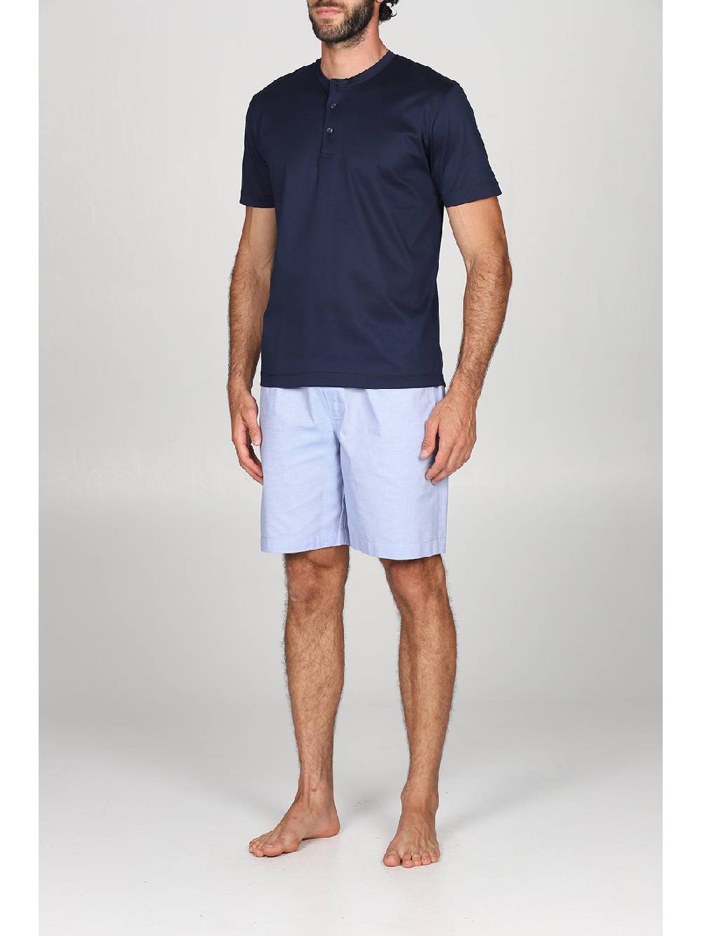 Julipet Pigiama serafino in popeline e luxury jersey, per un comfort contemporaneo Vendite stagionali