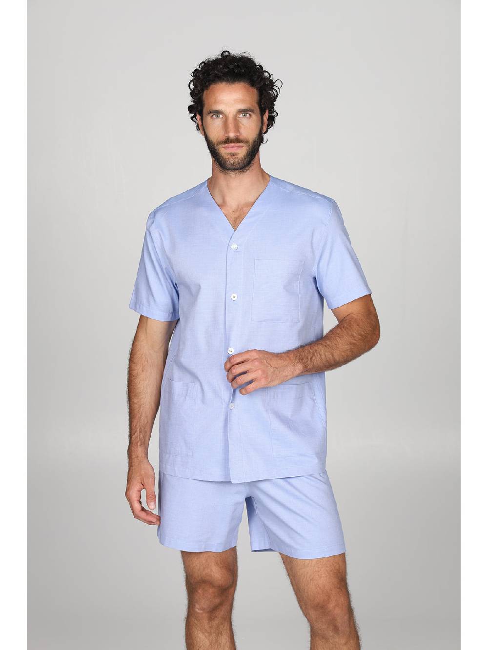 Julipet Pigiama corto cardigan in pregiato popeline, classicità e comfort Smaltimento dello stoccaggio