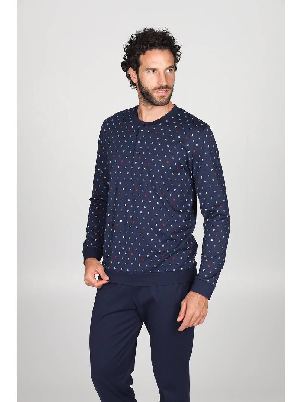 Julipet Pigiama in fantasia in leggerissimo jersey di puro cotone con disegno "barche" Prezzo basso