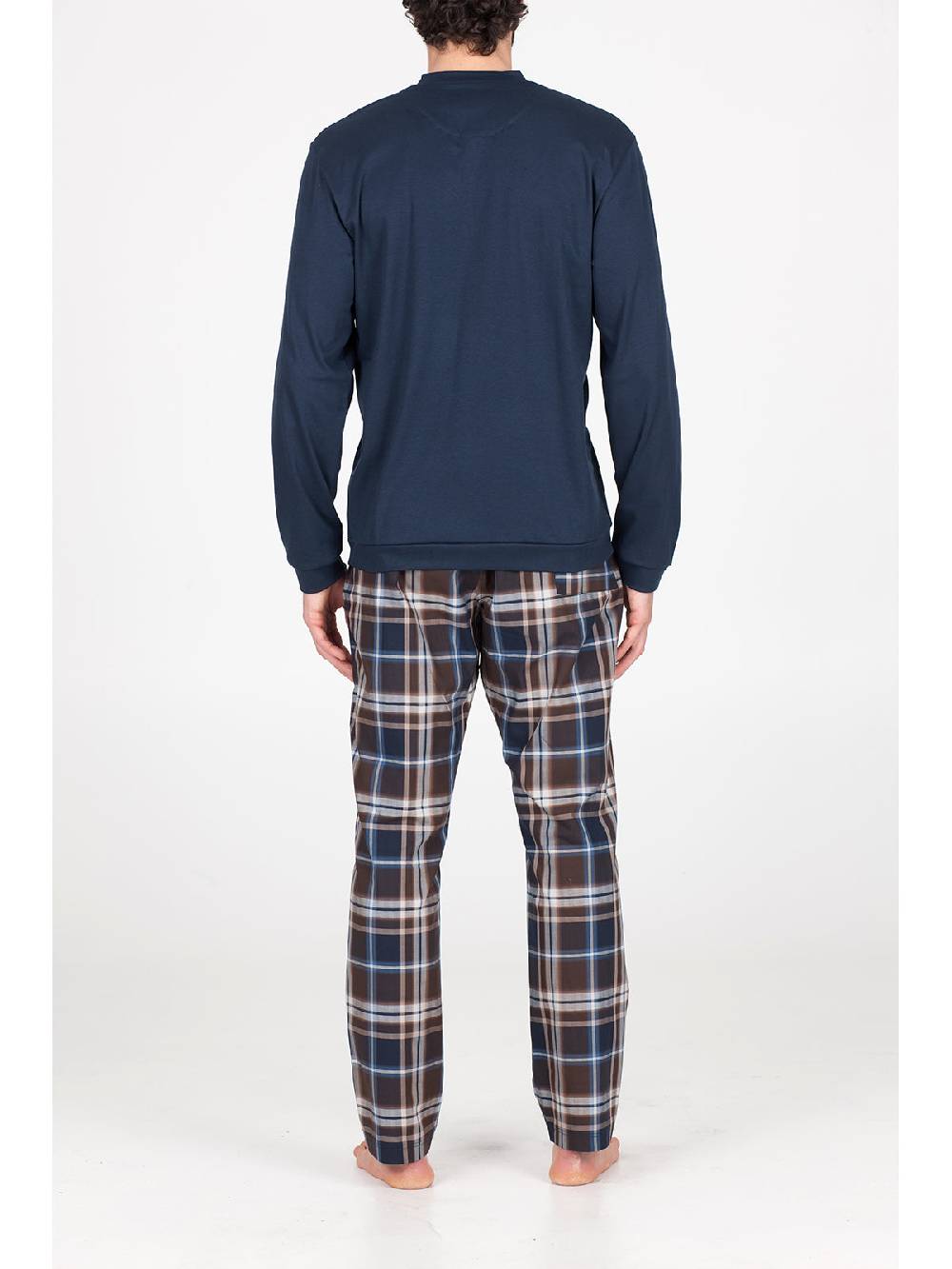 Julipet Pigiama uomo in morbido twill di puro cotone Only for today